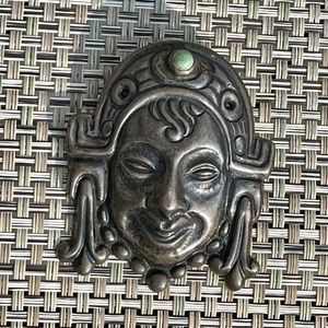 Vintage Diety Head Brooch